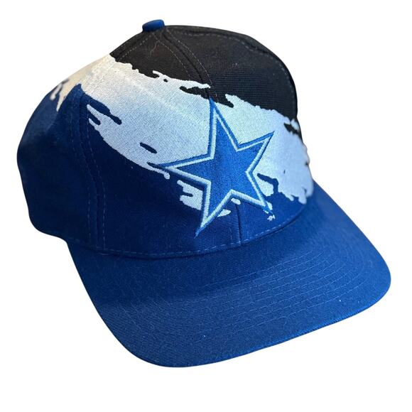 Vintage 90s Dallas Cowboys Hat Mens OS Blue NFL Pro Line Snapback Splash Logo - Picture 1 of 12